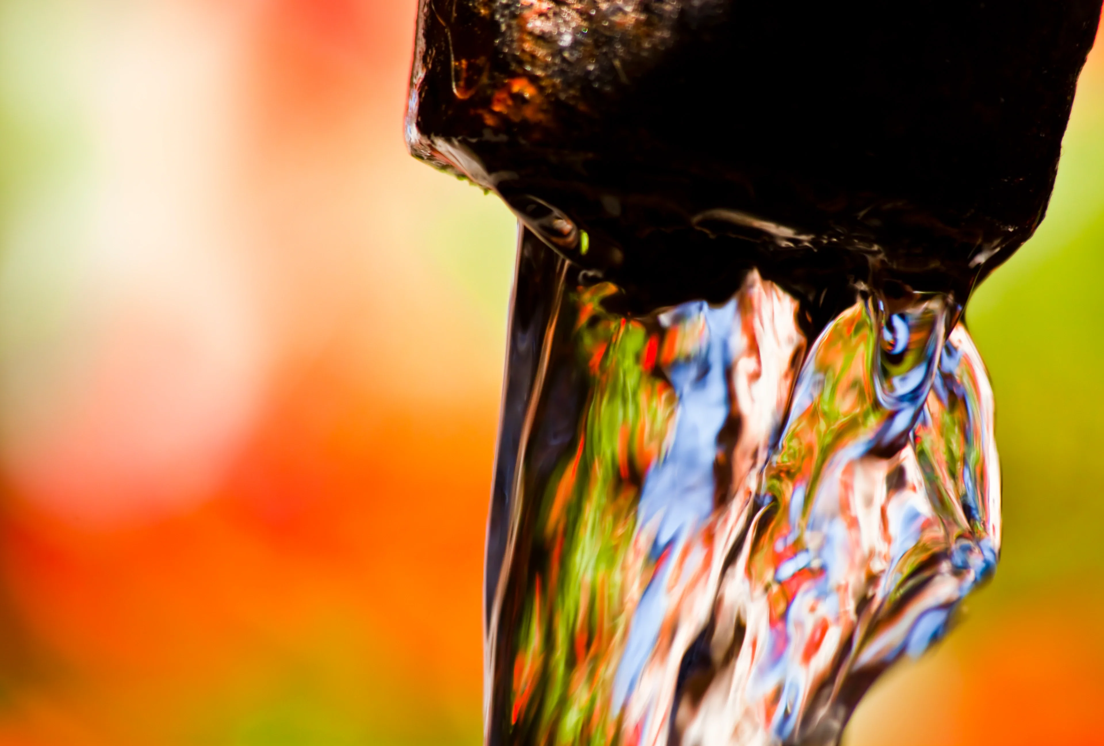 Water or new iridescent fluid?