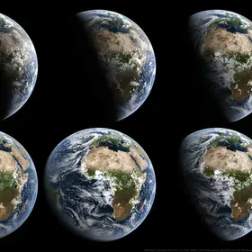 The Waxing Earth from a Geostationary Perspective