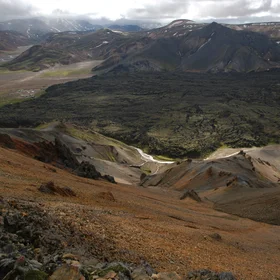 Lava outflow in Iceland