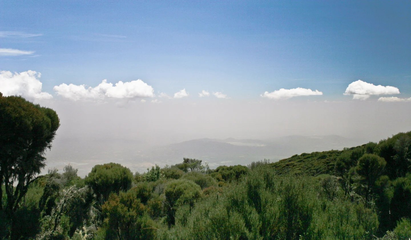 Atmospheric boundary layer from Mount Meru, Tanzania