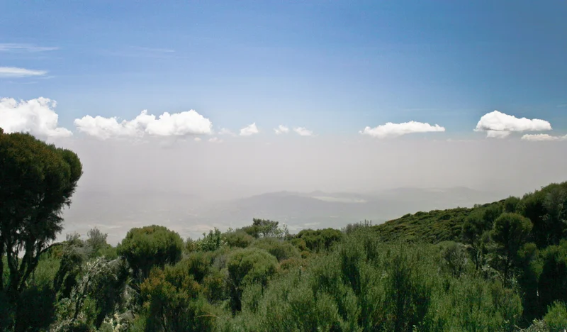 Atmospheric boundary layer from Mount Meru, Tanzania