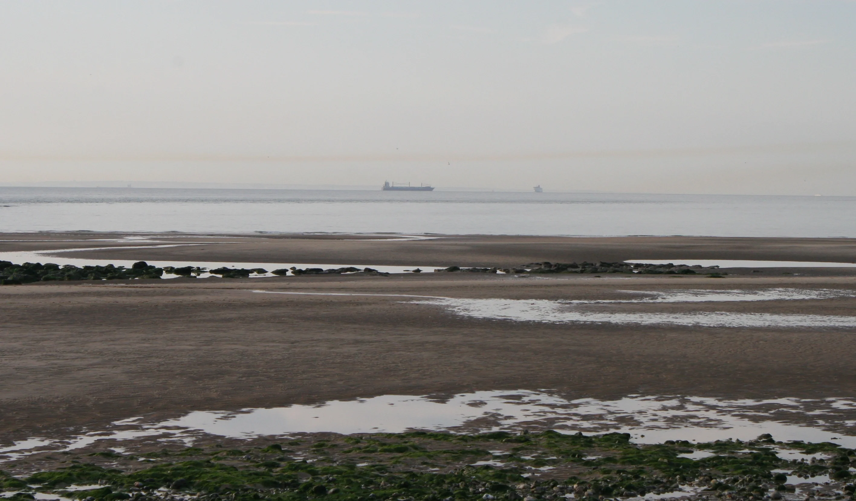 Ship exhausts in the English Channel