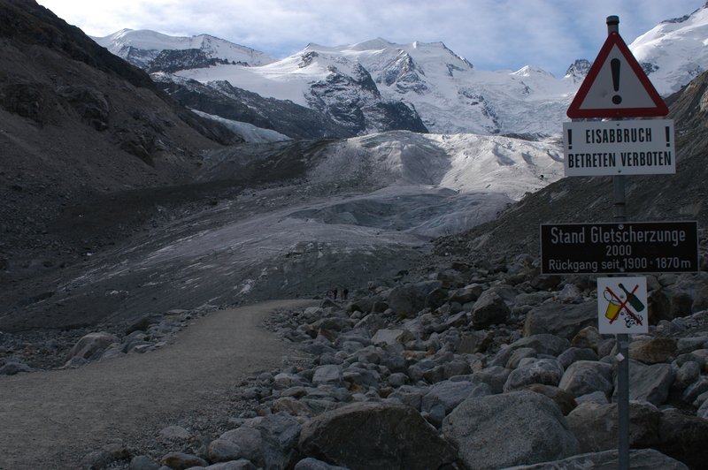 Retreat of the Morteratsch Glacier, Switzerland