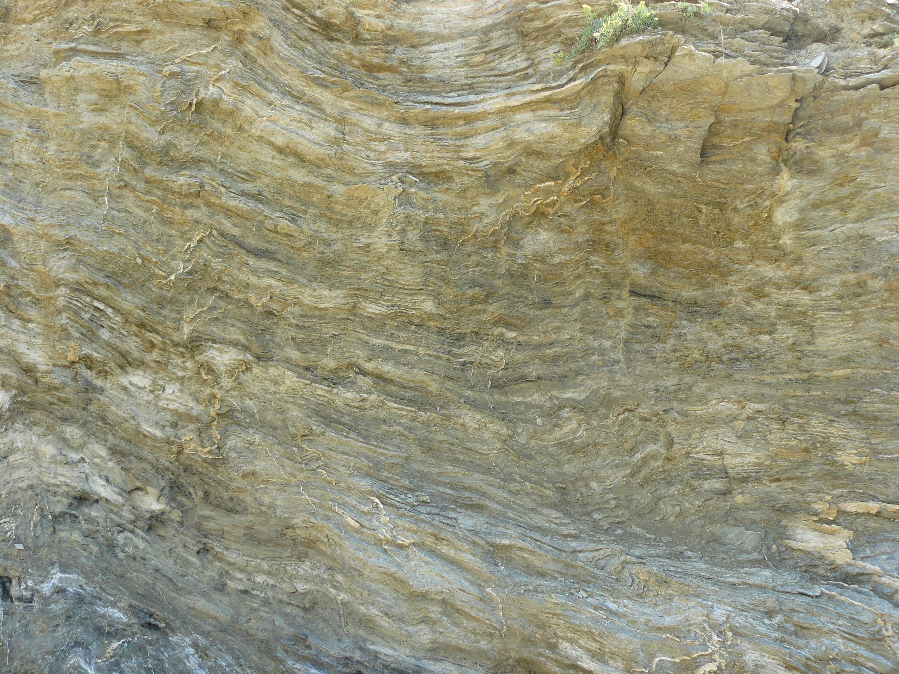 Rock with folds