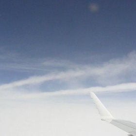 Flying almost through a cirrus cloud