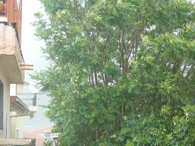 Spring hail storm