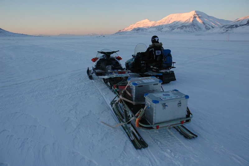 Winter field work in Svalbard