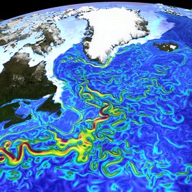 Surface currents in the North Atlantic