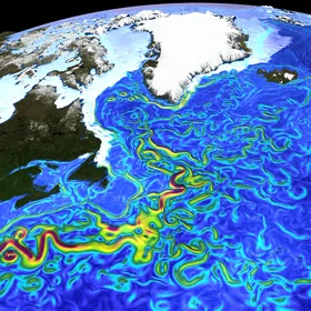 Surface currents in the North Atlantic