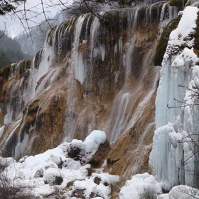 Freezing waterfall at Jiuzai-2