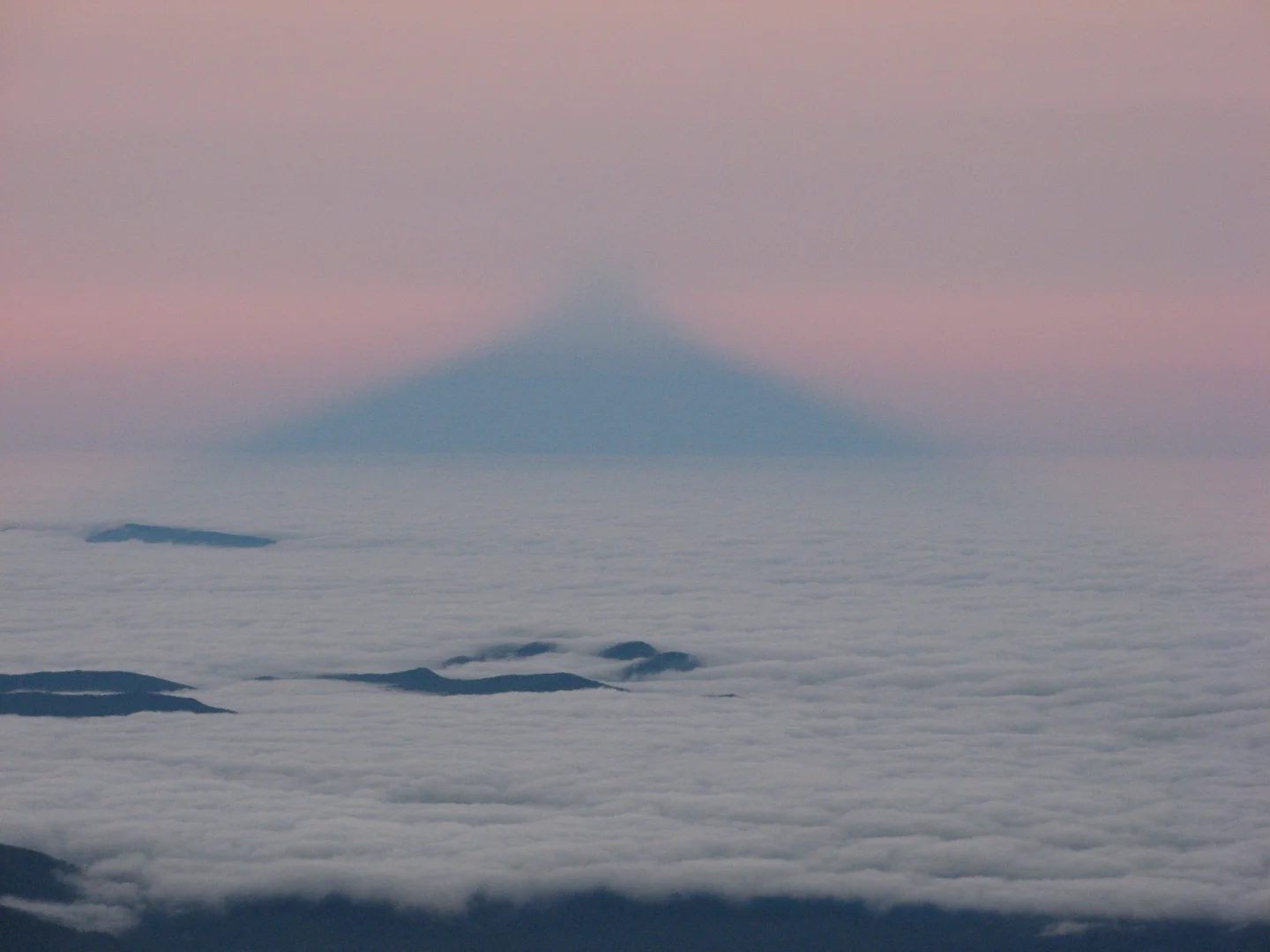 Hood shadow at dawn