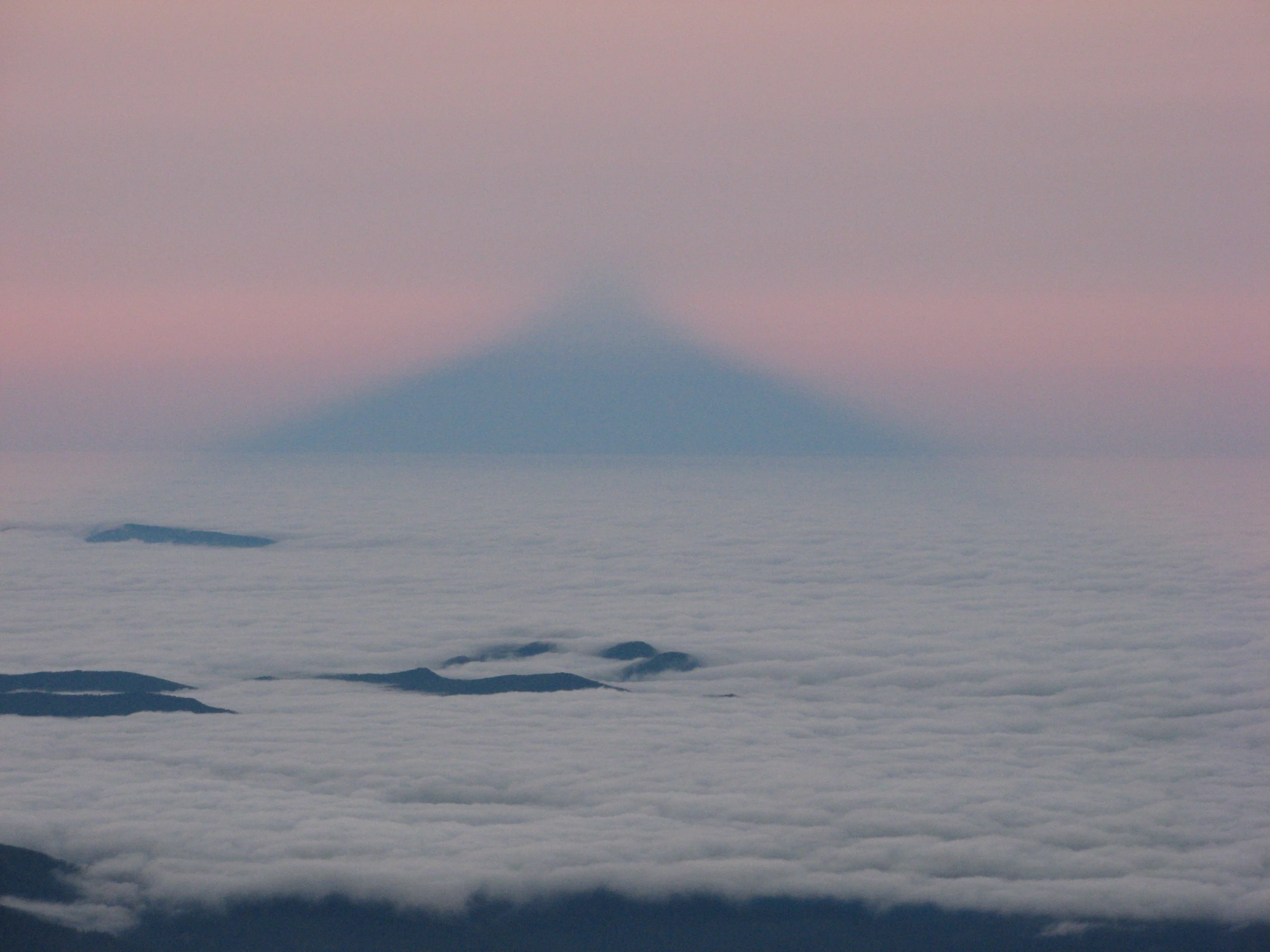 Hood shadow at dawn