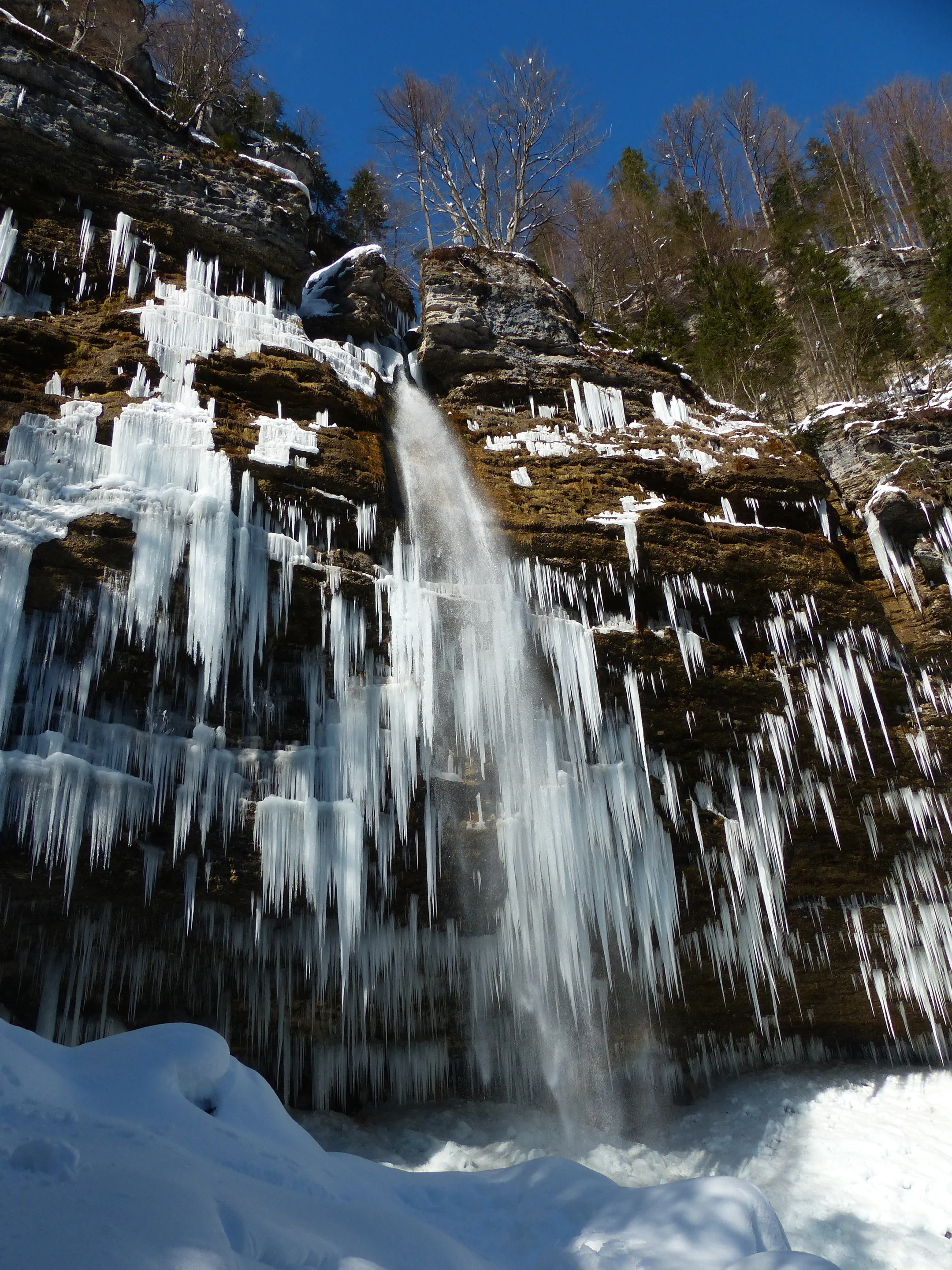 Delayed groundwater recharge - Pericnik waterfall