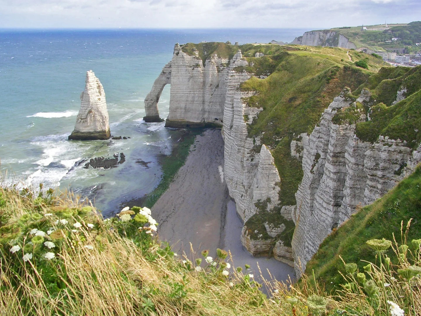 The chalk cliffs of Etretat