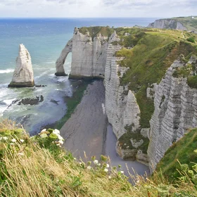 The chalk cliffs of Etretat