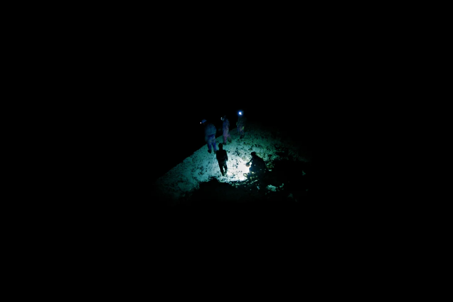 Speleologists on ice