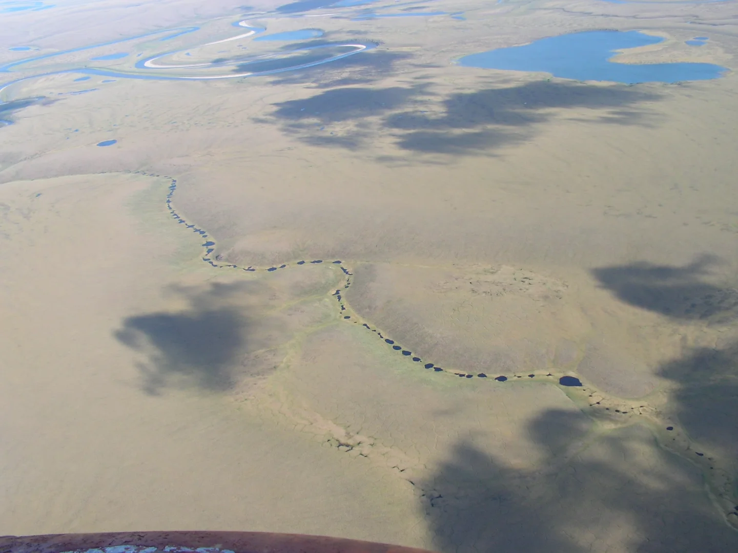 Beaded stream at the Indigirka lowland