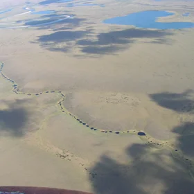 Beaded stream at the Indigirka lowland
