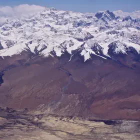 Alluvial fans, transition from the Himalayas to the Tibetan Plateau