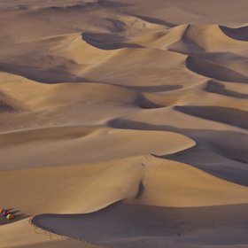 Star dune in the Gobi desert, Dunhuang, China