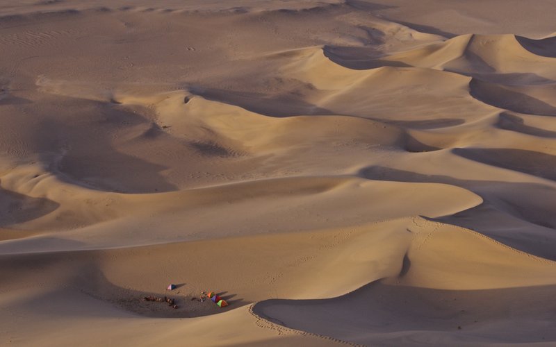 Star dune in the Gobi desert, Dunhuang, China