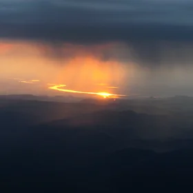 Golden Danube and virga