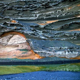 Colourful hydrovolcanism by Stephanie Flude