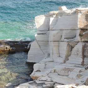Marble outcrops