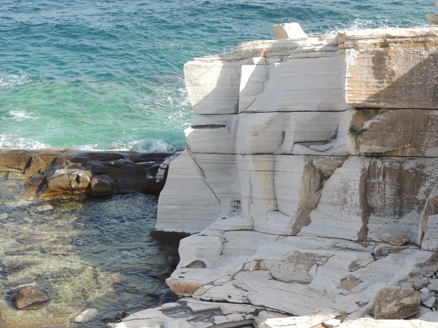 Marble outcrops