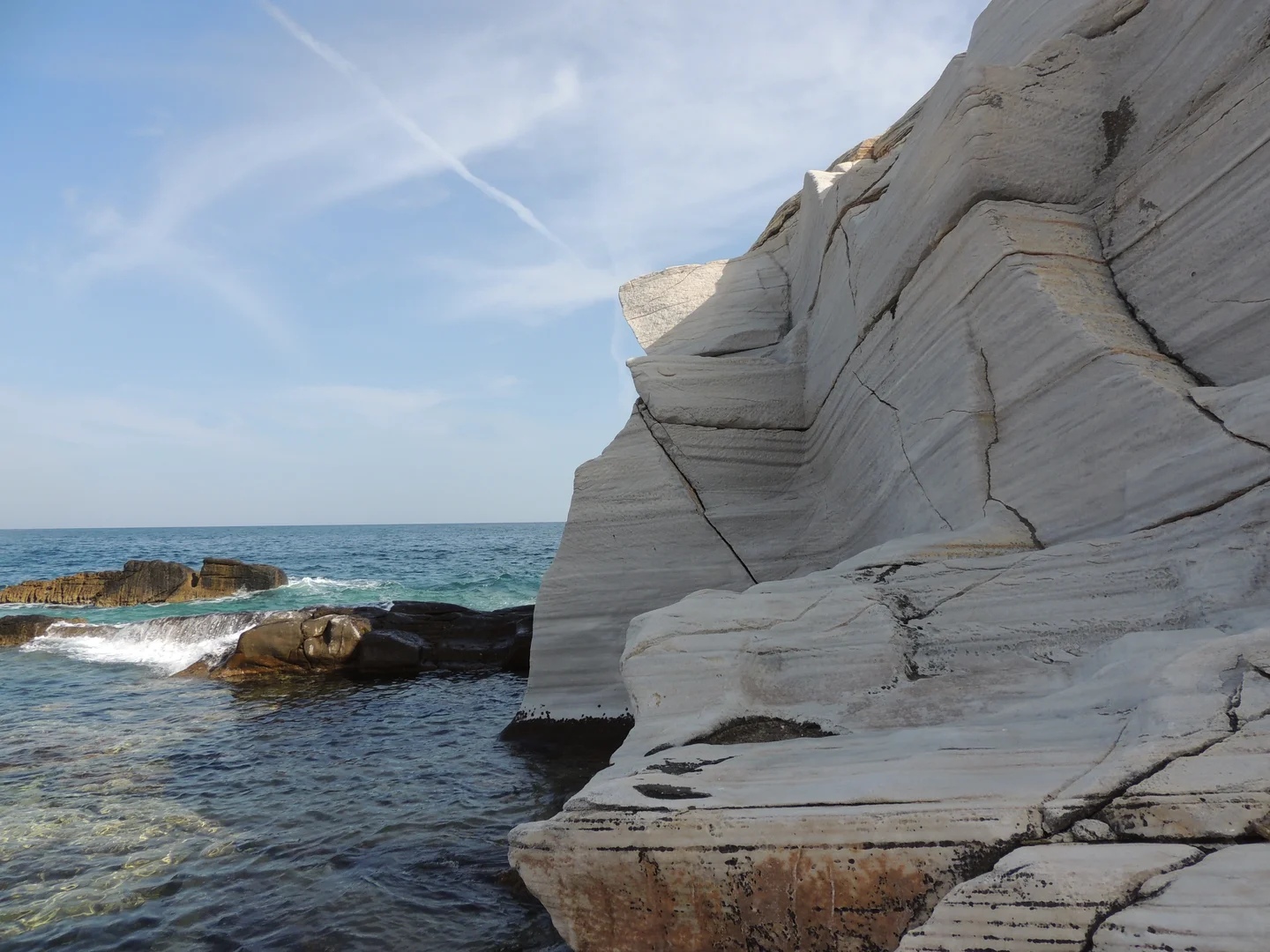 Marble outcrops