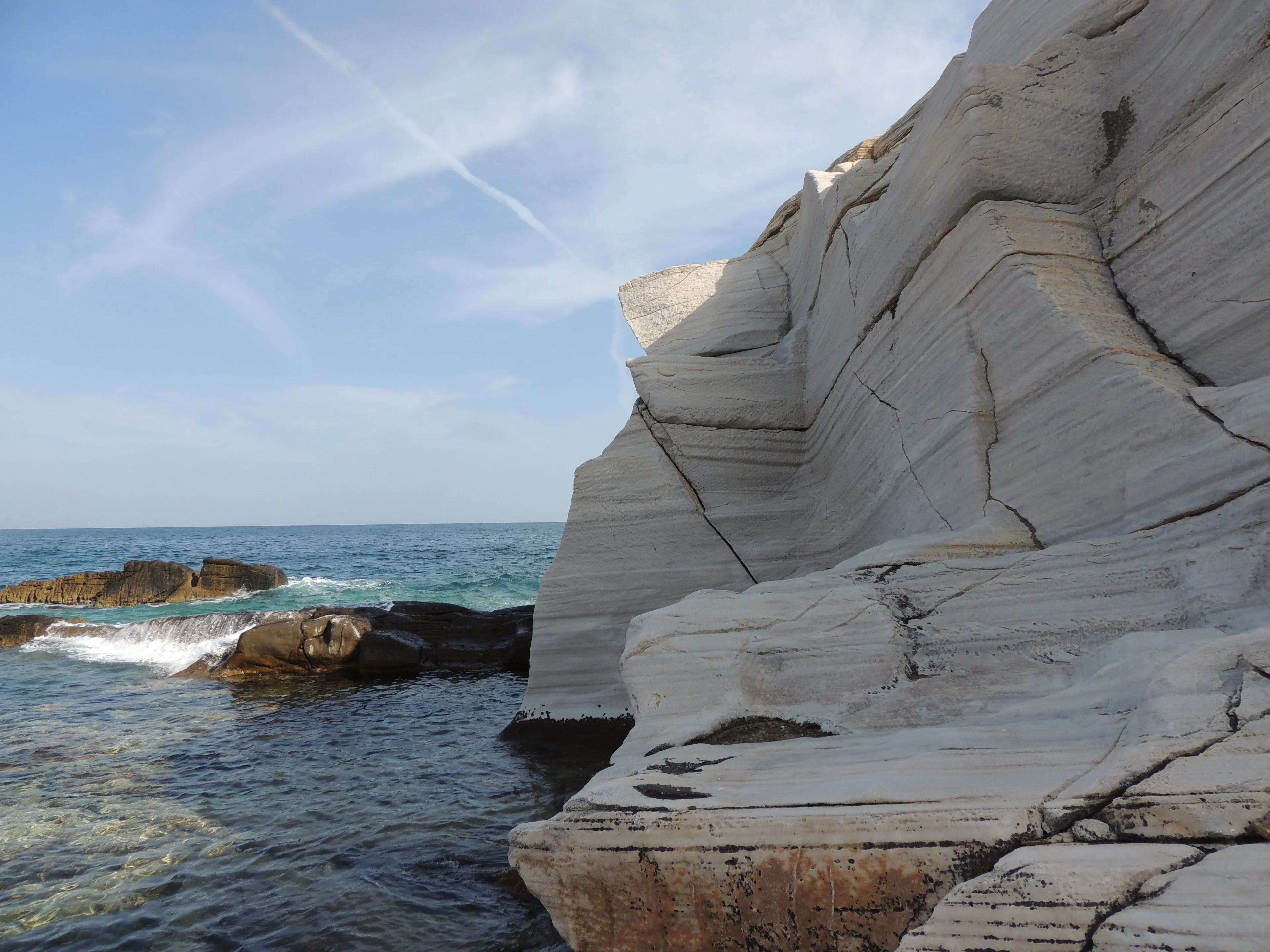 Marble outcrops
