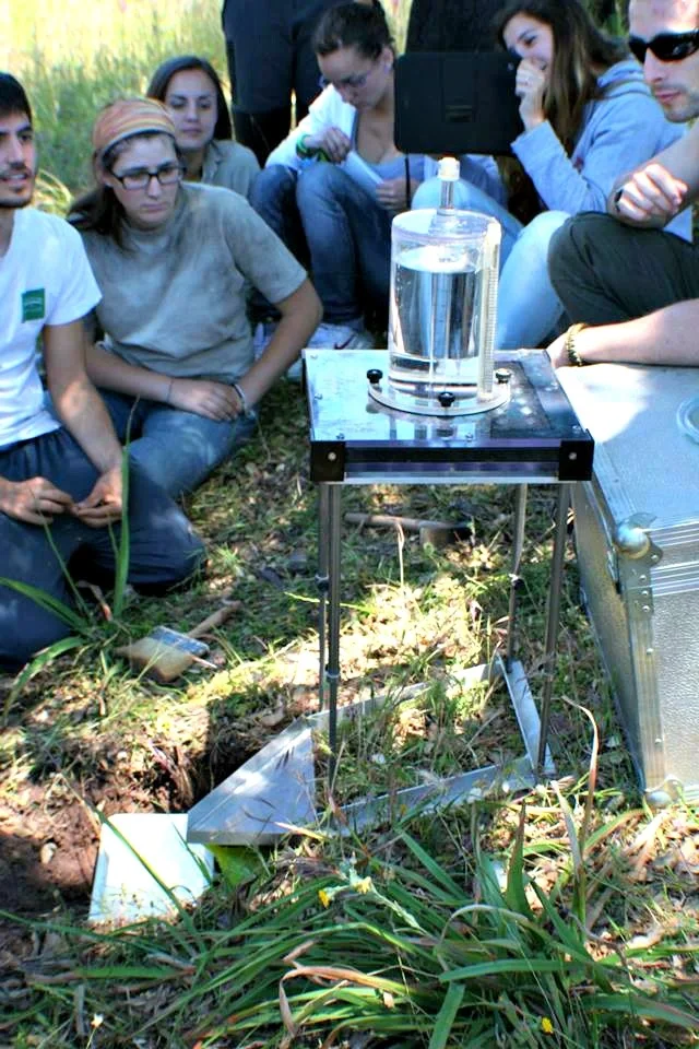 Rainfall simulation in the field