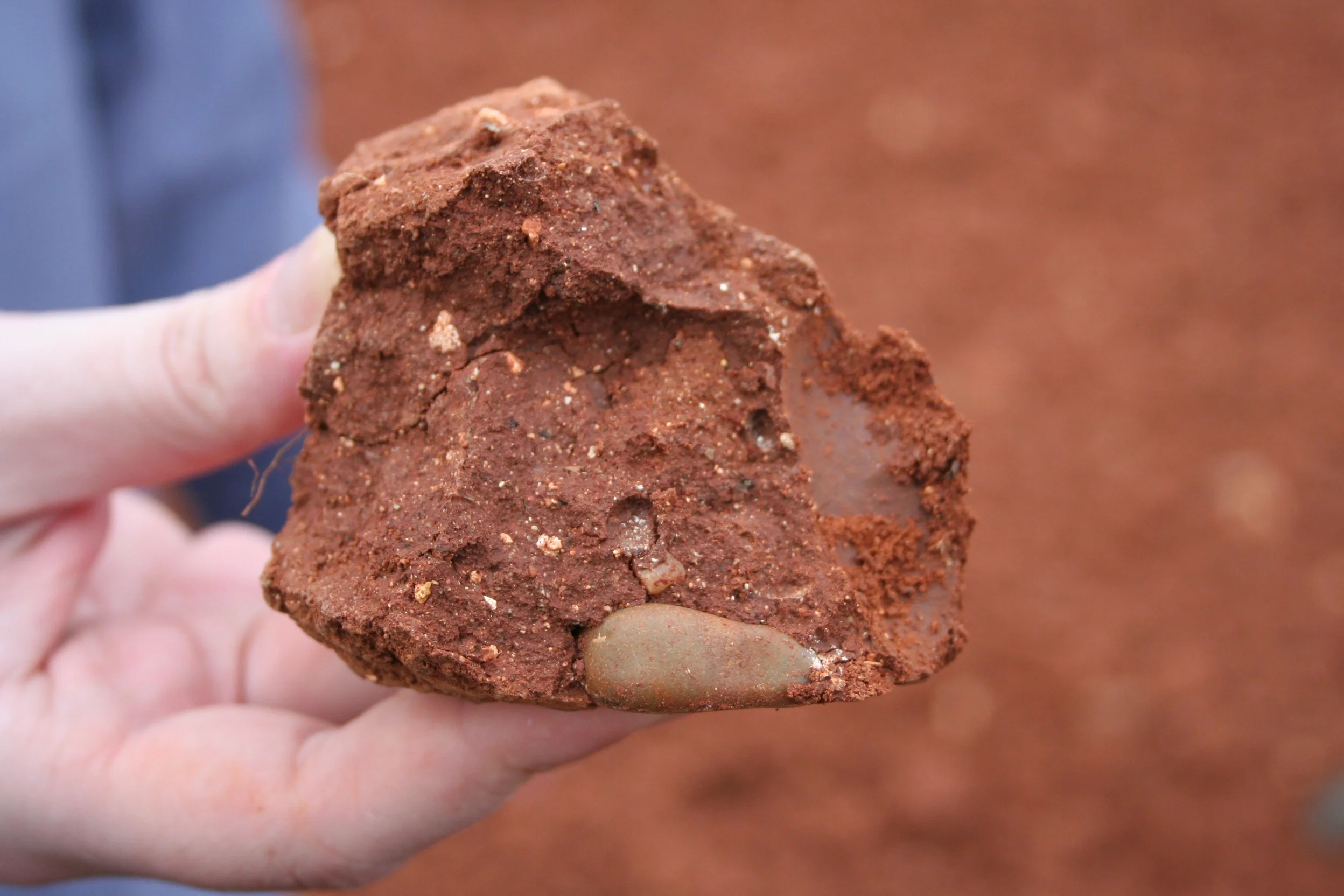 Blocky aggregate from a red clayey soil