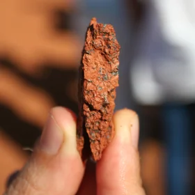 Manganese black spots in red soil