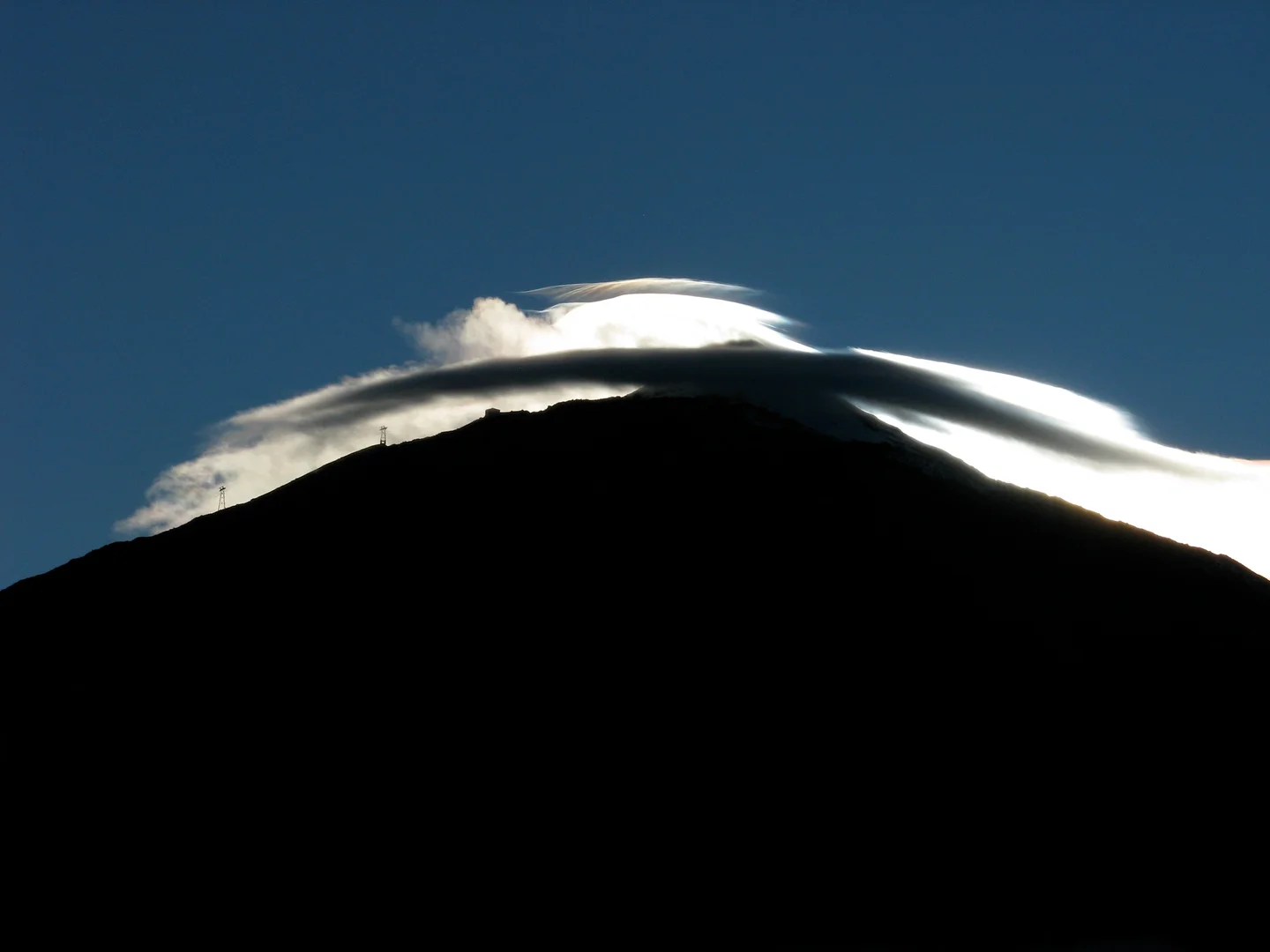 Clouds on volcano