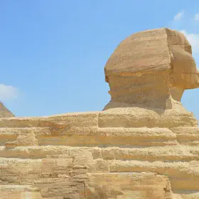 Sphinx as a huge limestone rock