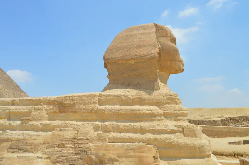 Sphinx as a huge limestone rock