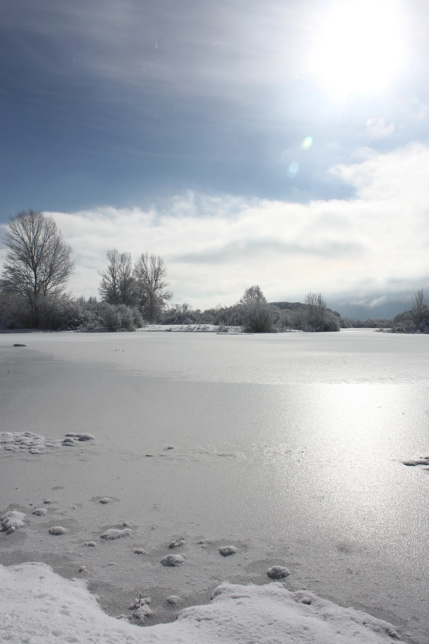 Frozen lake