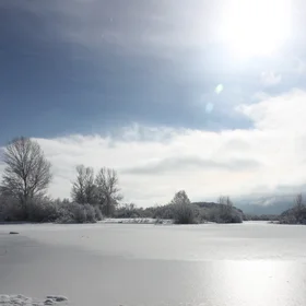 Frozen lake