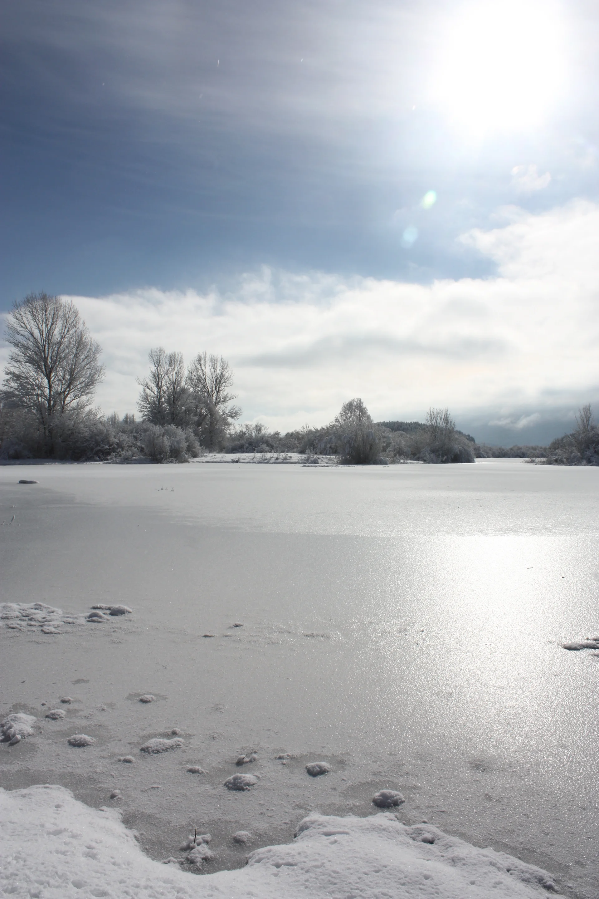 Frozen lake