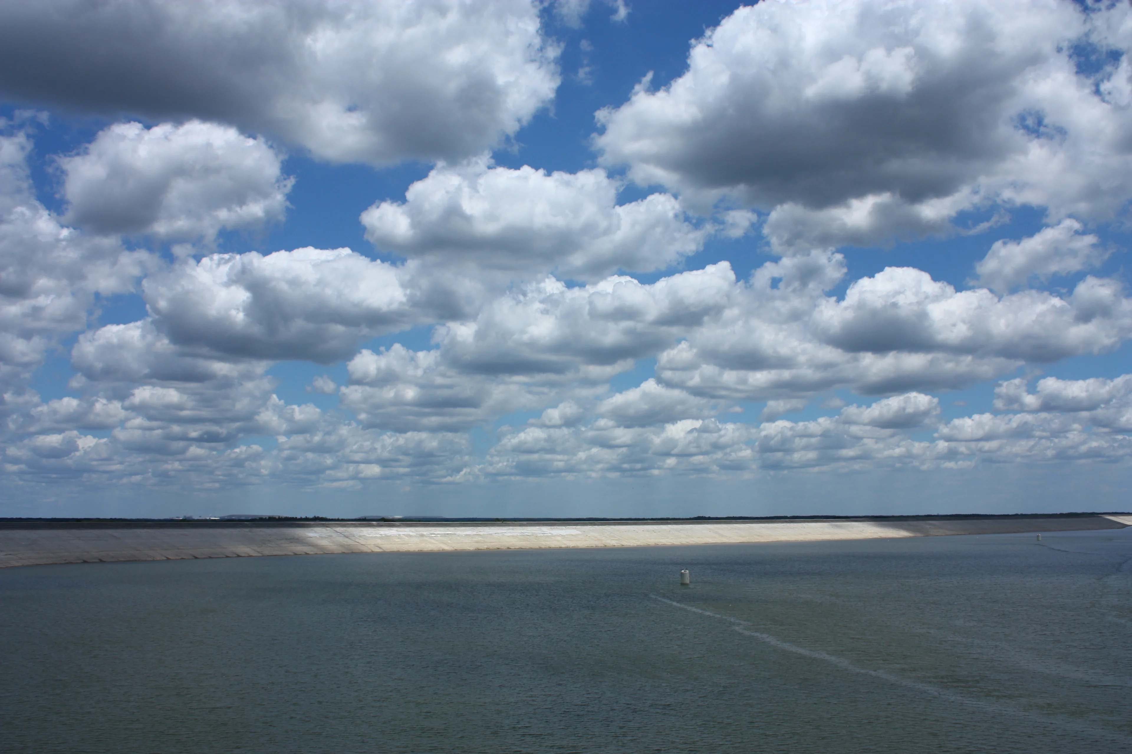 Cumulus humilis clouds over Hillsborough, Florida (the C.W. Bill Young Regional Reservoir)