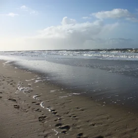 Calm waves of North Sea (Sylt island)