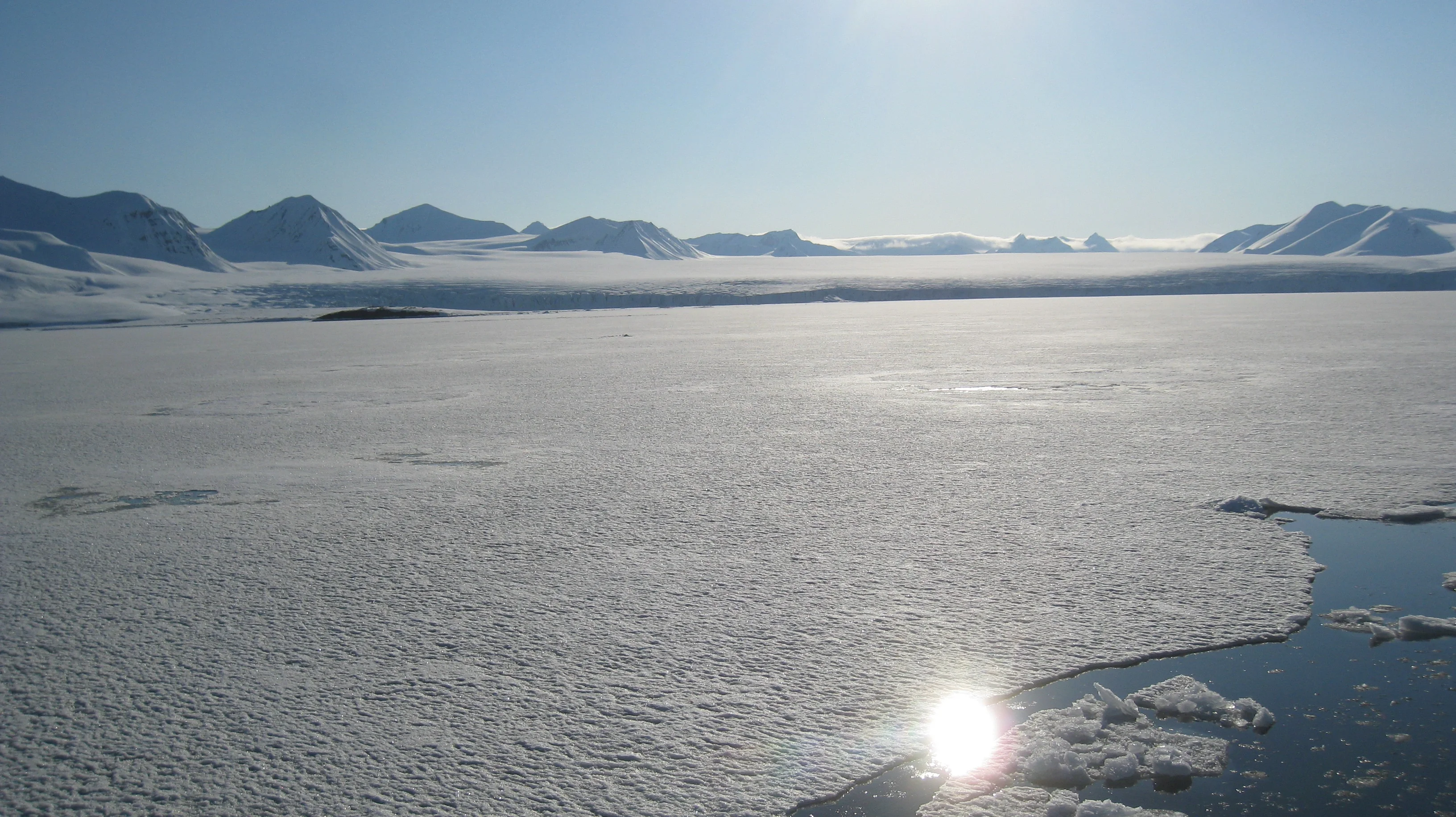 Glacier in Svalbard Fjord