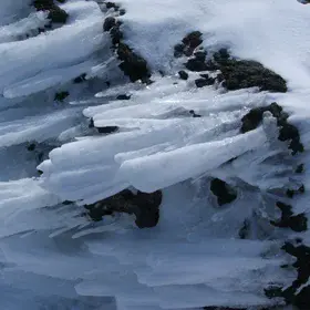 Ice on the Tongariro Crossing