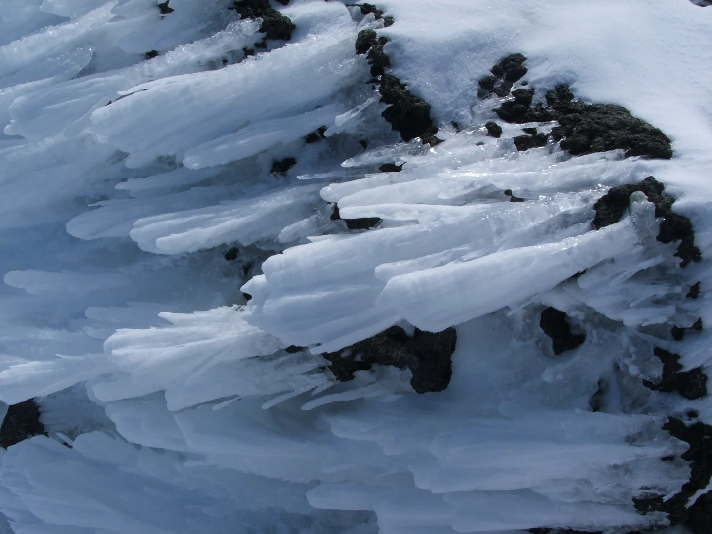 Ice on the Tongariro Crossing