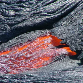 Fresh breakout on the lava fields
