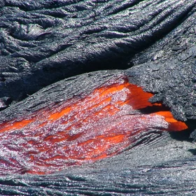 Fresh breakout on the lava fields