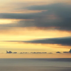 Big Island shore, light and clouds
