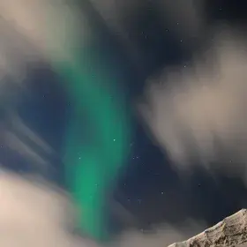 Aurora over Nybyen, Svalbard