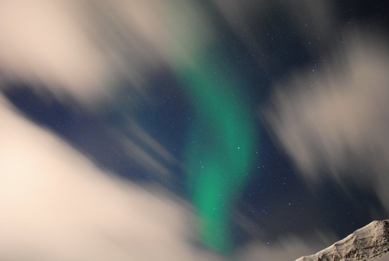 Aurora over Nybyen, Svalbard